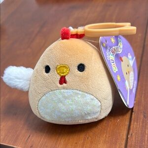 NEW Squishmallows Chicken Plush Keychain Rutie